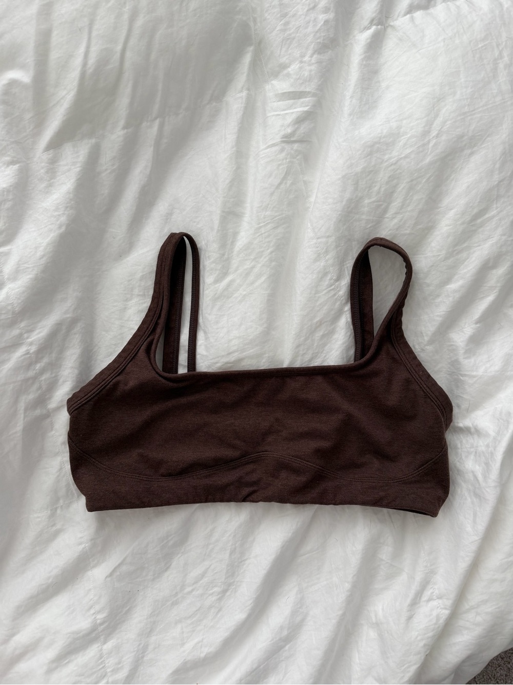 P'tula Ribbed Scoop Sports Bralette - Chocolate